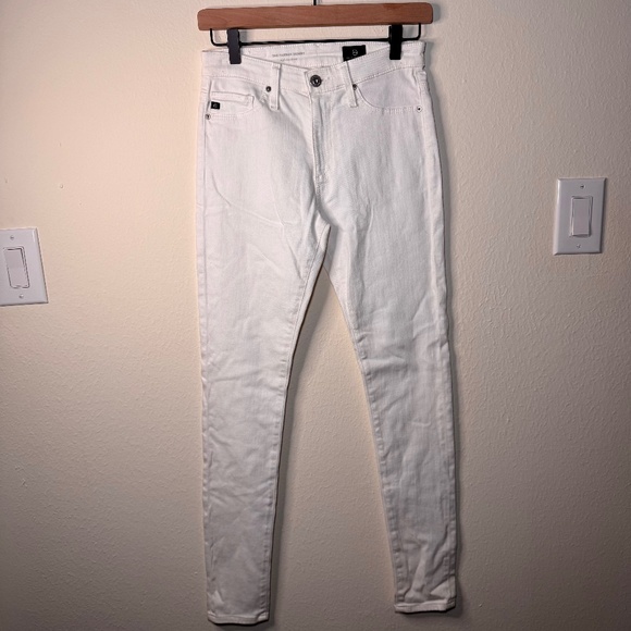 AG Adriano Goldschmied Farrah High-Rise Skinny Ankle Jeans Women's Size 25 White - Picture 1 of 6